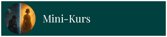 Logo für Online-Kurse mit stilisierten Figuren in blauen und goldenen Farben.